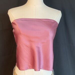 Reformation Spritz silk top in pink size XS